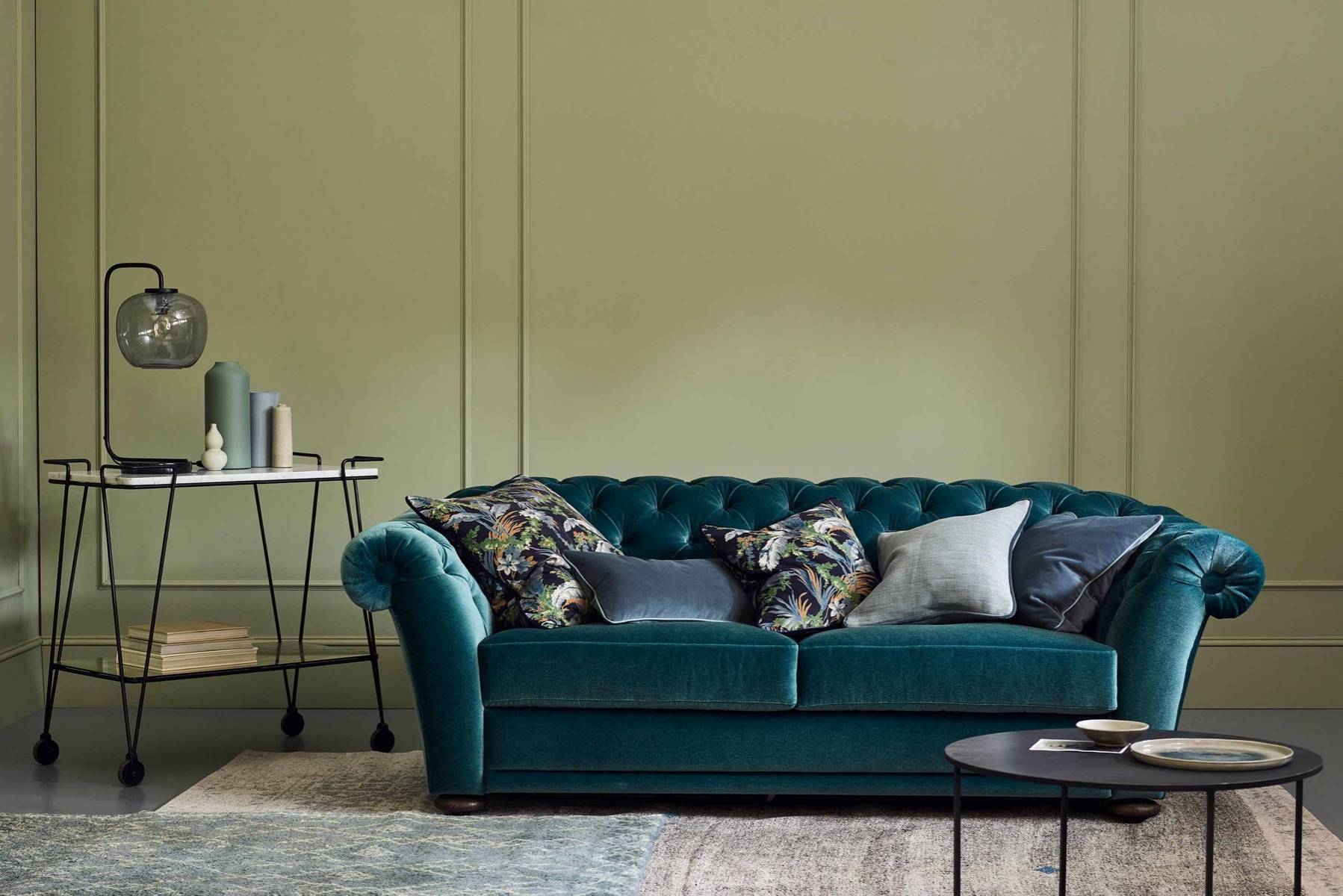 Velvet double sales sofa bed