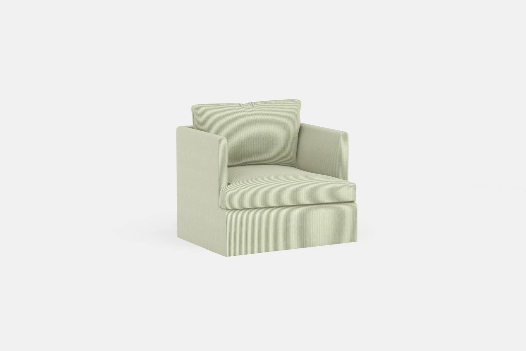Small swivel rocker slipcover top
