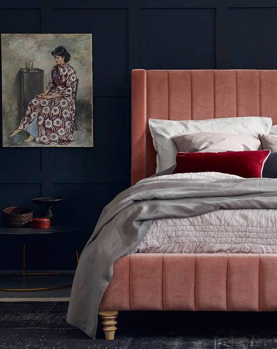 Alice - Ribbed Headboard Bed