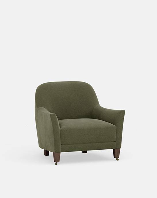 Available Now - Bloomsbury Armchair - Studio Rich Stain Resistant Velvet Sage