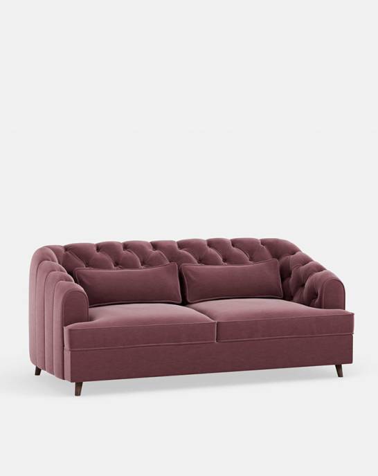 Available Now - Earl Grey Sofa Bed - 3 Seater - Mohair Velvet Blossom