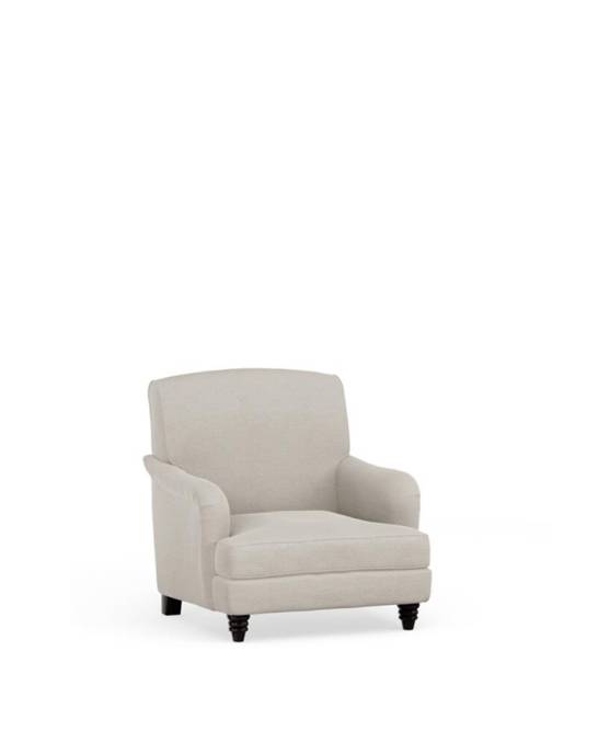 Available Now - Eliza Armchair - Studio Soft Linen Cotton Stone