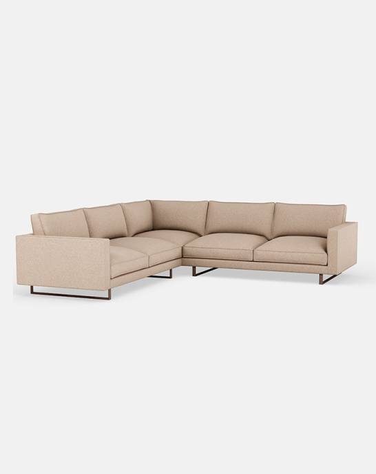Available Now - Byron Sofa with Chaise - 3 seater -  Artisan Weave, Sourdough 