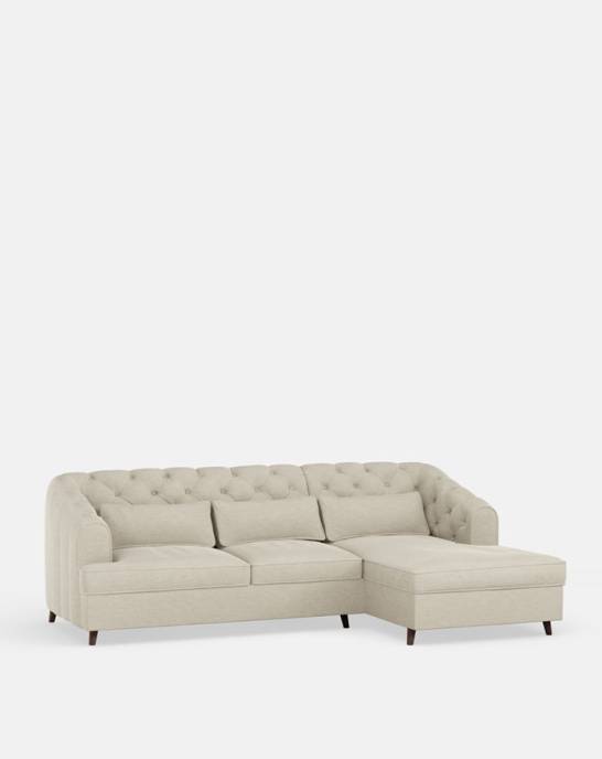 Earl Grey Corner Sofa Bed with Chaise