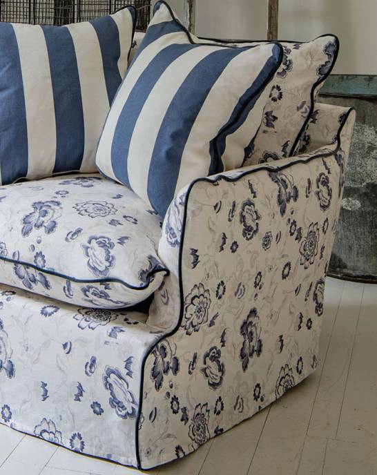 Cabbages &amp; Roses Eleanor Armchair Navy