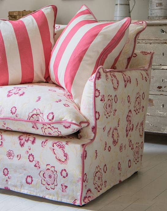 Cabbages &amp; Roses Eleanor Armchair Raspberry