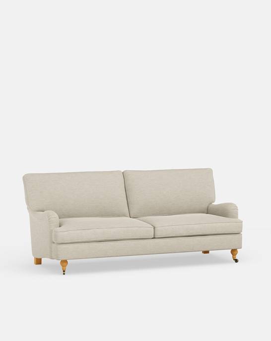 Available Now - Florence Sofa - 3 seater - Vintage Linen, Bone
