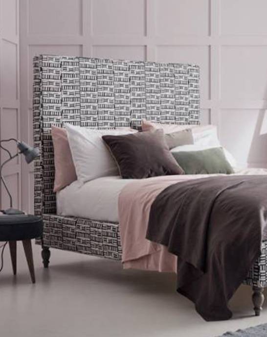 Lola - Upholstered High Headboard Bed