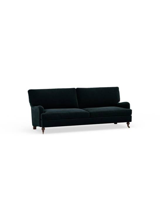 Ex-display - Florence Sofa - 3.5 Seater - Studio Rich Stain Resistant Velvet, Squid Ink