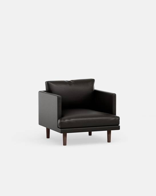 Available Now - Ottilie Armchair - Beaulieu Leather, Carbon
