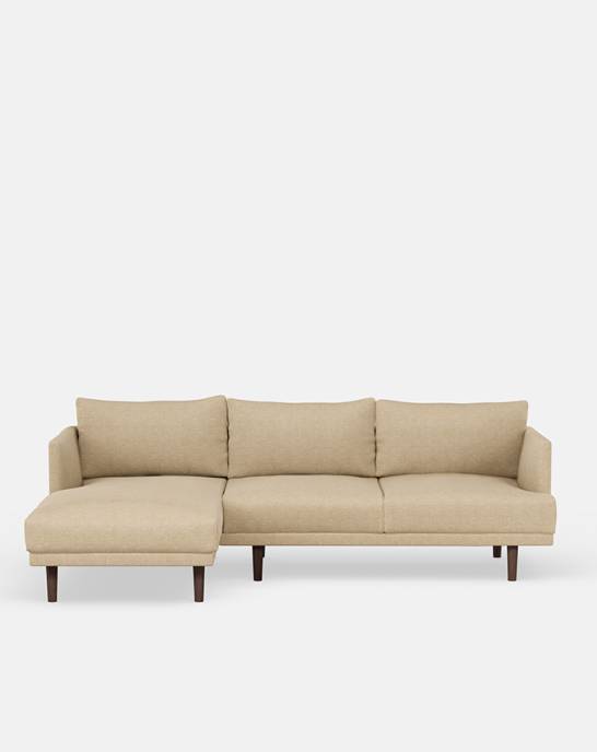 Available Now - Ottilie Sofa with Chaise - 2 seater - Stain Resistant Linen, Fresco