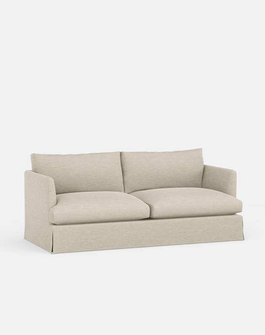 Available Now - Ottilie Loose Cover Sofa - 2.5 seater - Vintage Linen, Bone