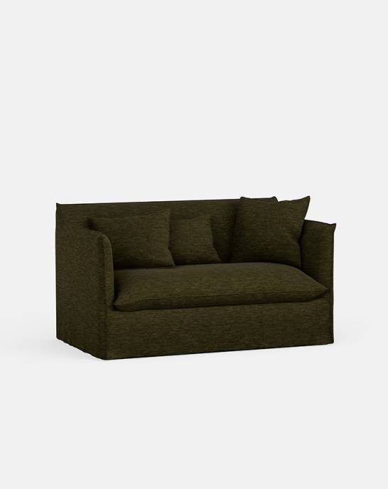 Available Now - Sophie Sofa Bed - 1.5 seater - Vintage Linen, Moss