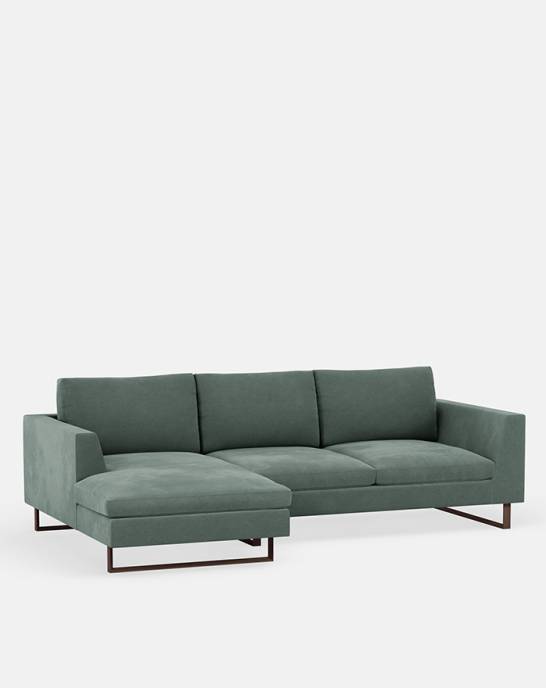 Ex Display - Jasper Sofa - 2 Seater - Studio Rich Stain Resistant Velvet Soft Blue